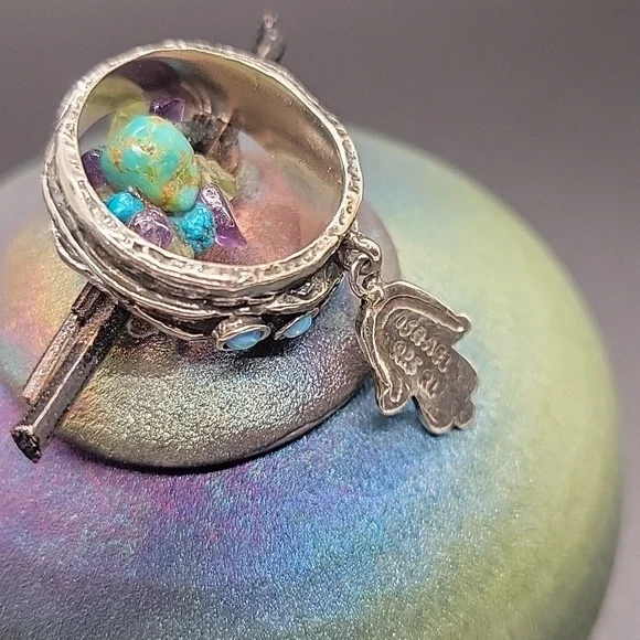 Or Paz Hamsa opal ring - Picture 3 of 7